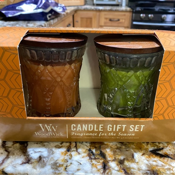 Woodwick Accents Wood Wick 2 Piece Candle Set New In Box Poshmark